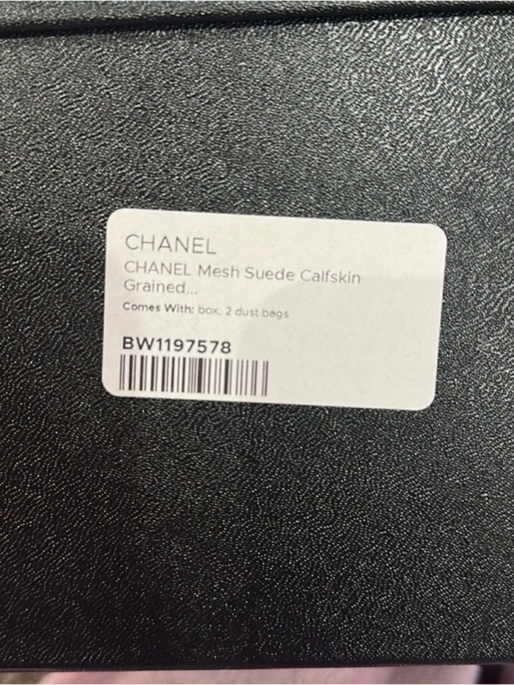 CHANEL Mesh suede Calfskin Grained Cream and Black and white Logo Sneakers sz 37 - Picture 7 of 10